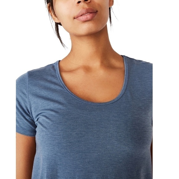Cotton On Body Womens Short Sleeve Curved Hem Active Gym T-Shirt Blue - Picture 7 of 14